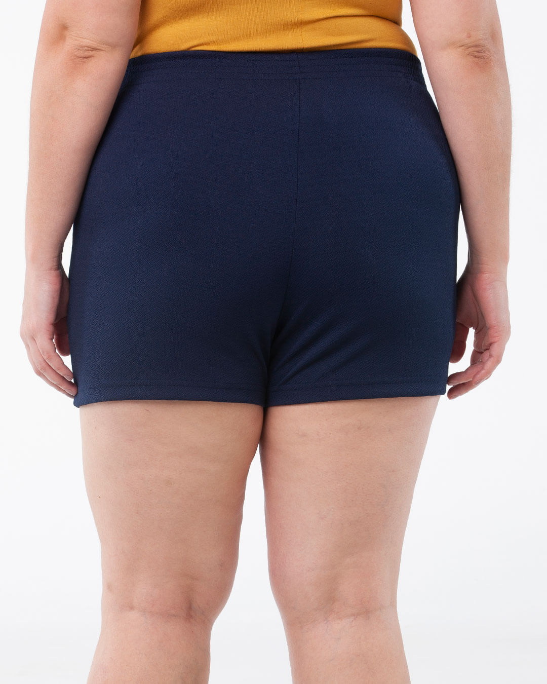 Shorts-Crepe-Feminino-Plus-Size-Basico-Cintura-Media-Azul-Marinho