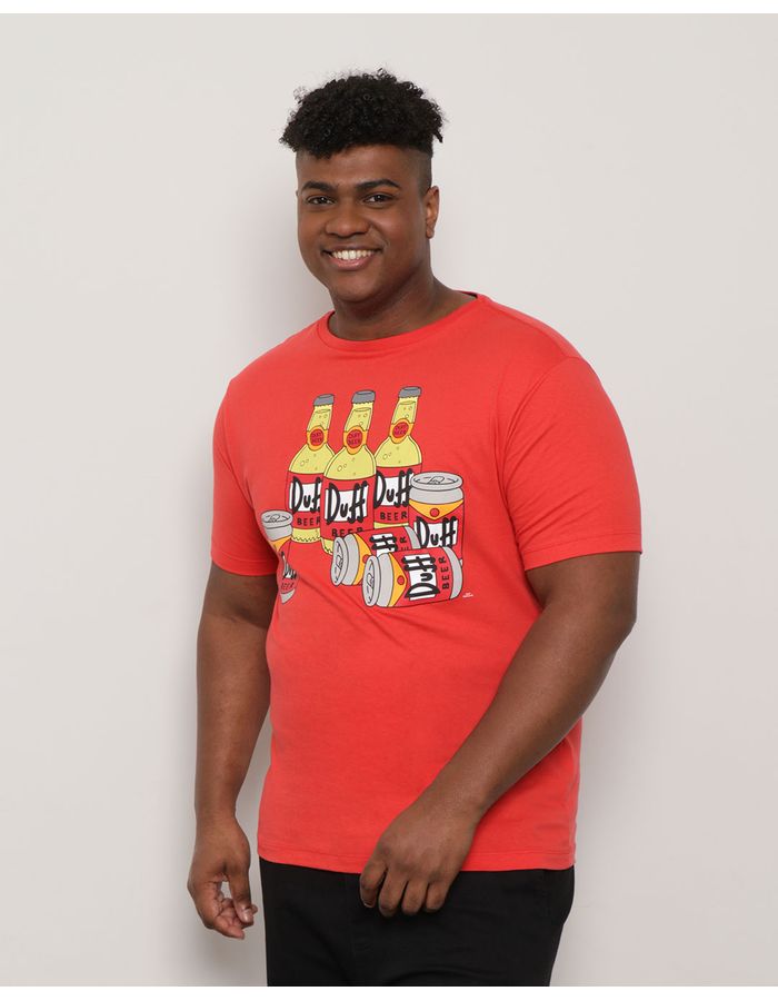 Camiseta-Simpsons-Duff-Verm-Plus---Vermelho-Medio