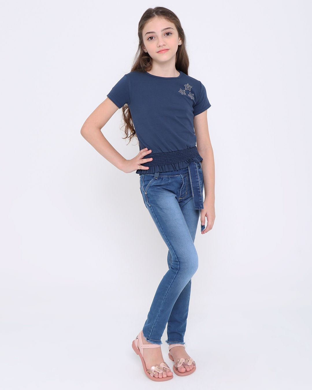 Calca-Jeans-Infantil-Clochard-Desfiado-Azul