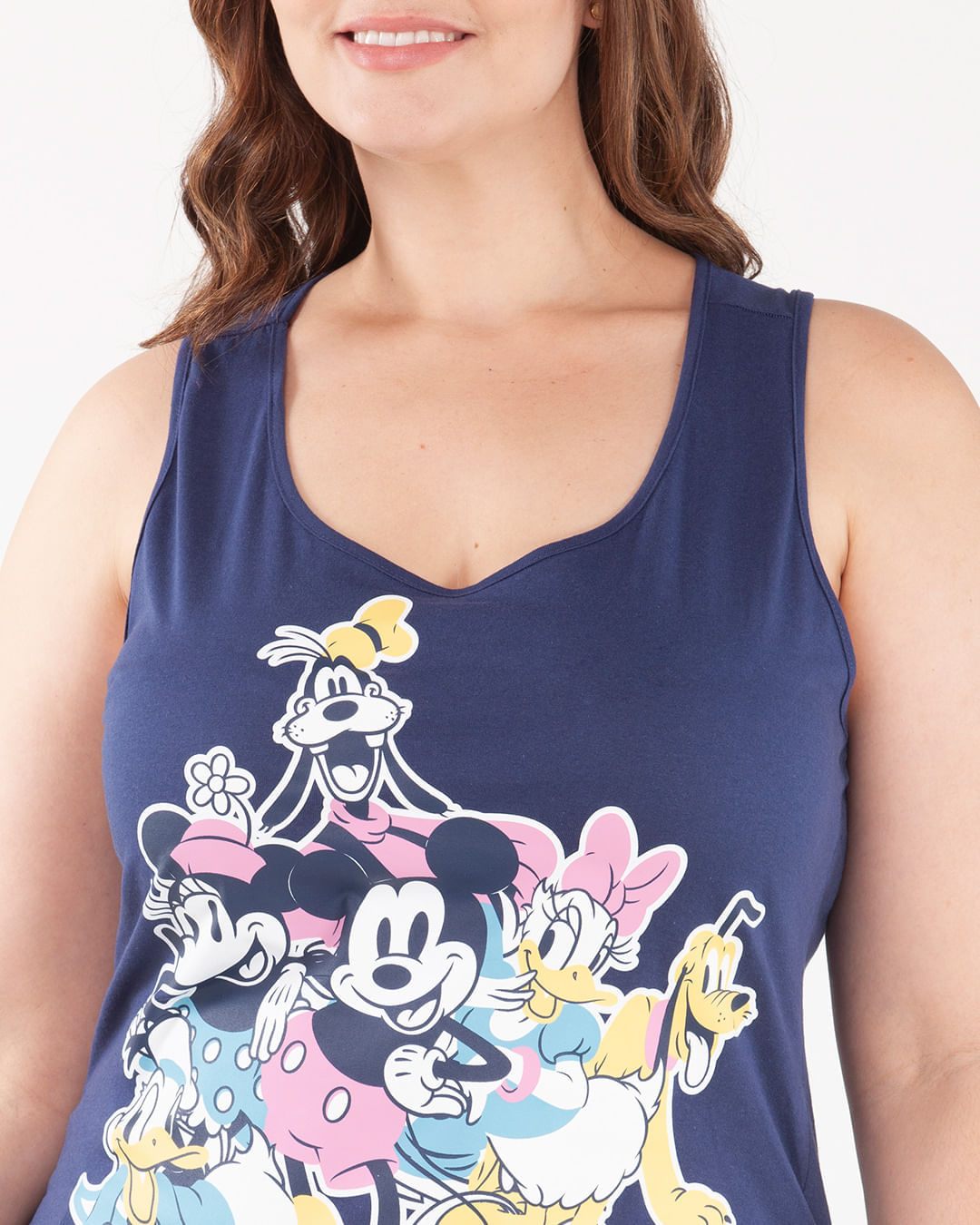 Pijama-Feminino-Azul-2-Pecas-Estampa-Turma-Mickey-Disney