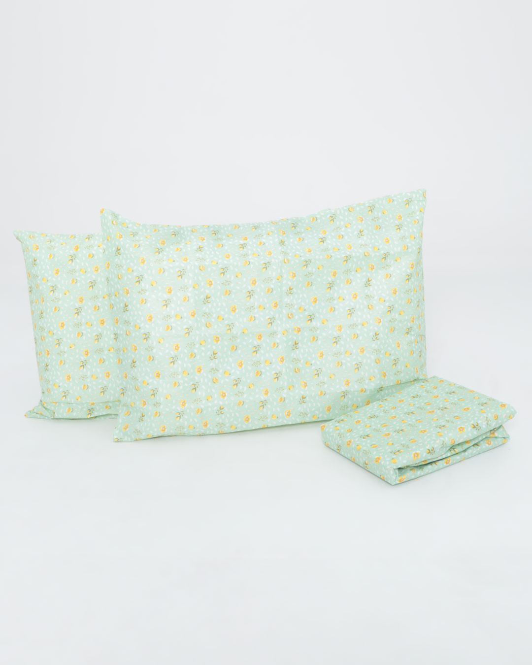 Jogo-De-Cama-Casal-3-Pcs-Imp---Verde-Floral