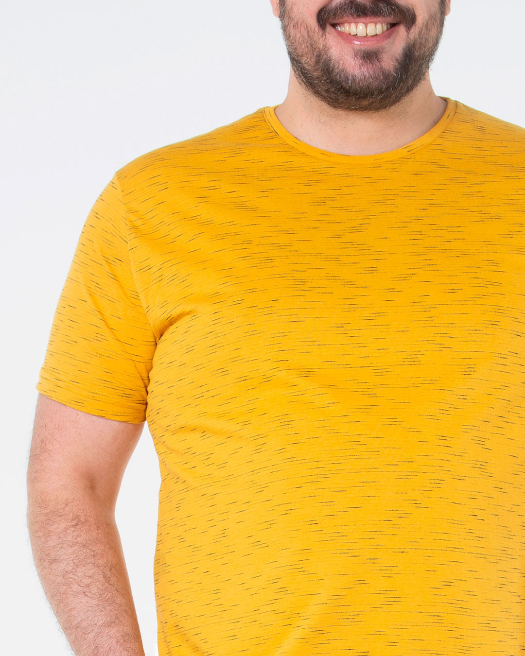 Camiseta-Masculina-Plus-Size-Jet-Amarela
