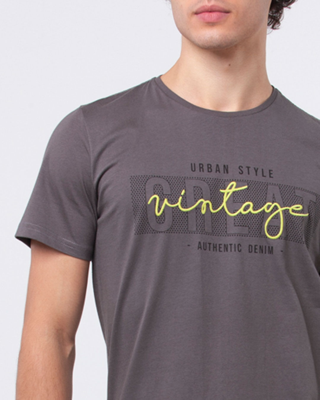 Camiseta-Masculina-Regular-Estampa-Vintage-Cinza