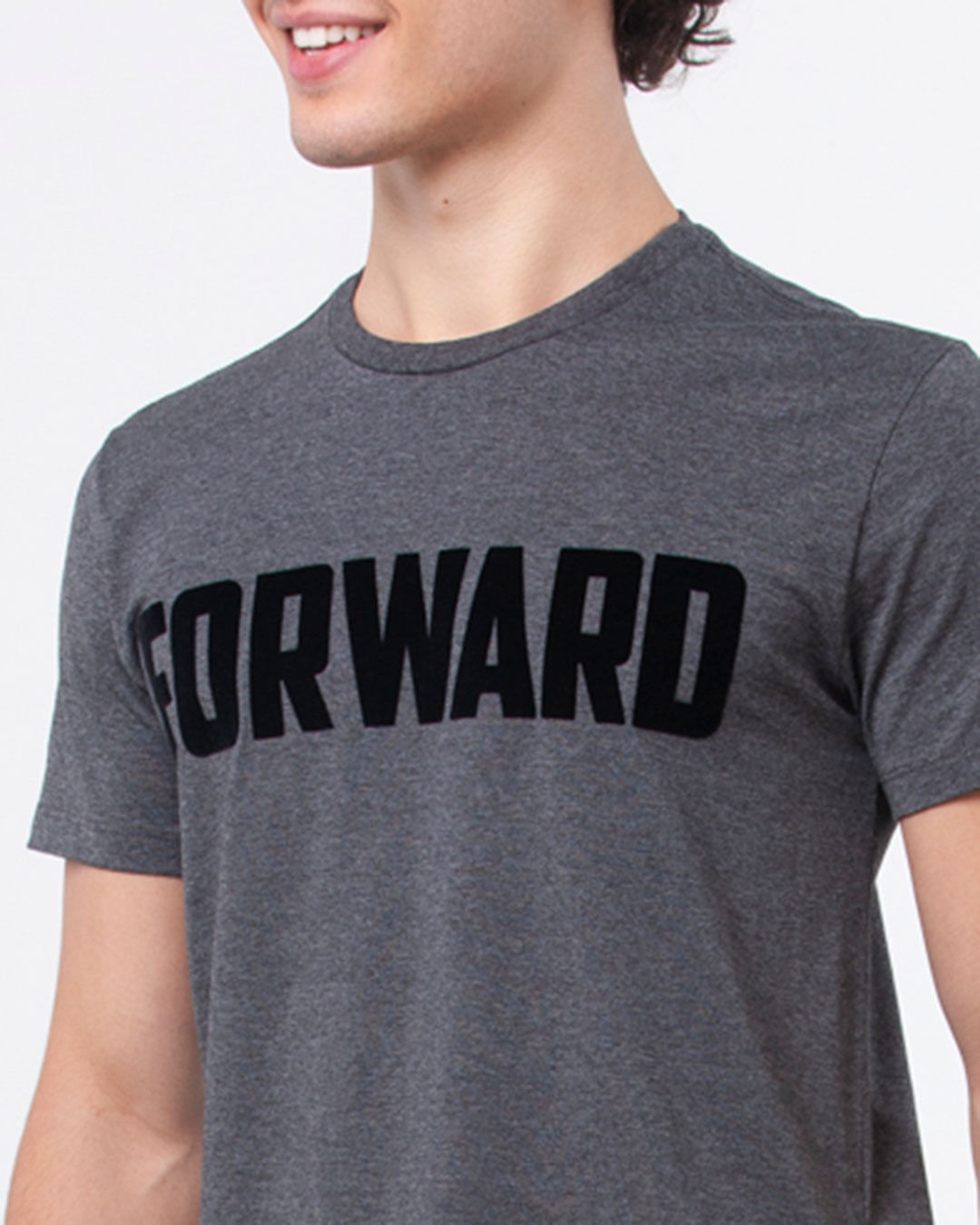 Camiseta-Masculina-Mescla-Regular-Estampa-Forward-Cinza