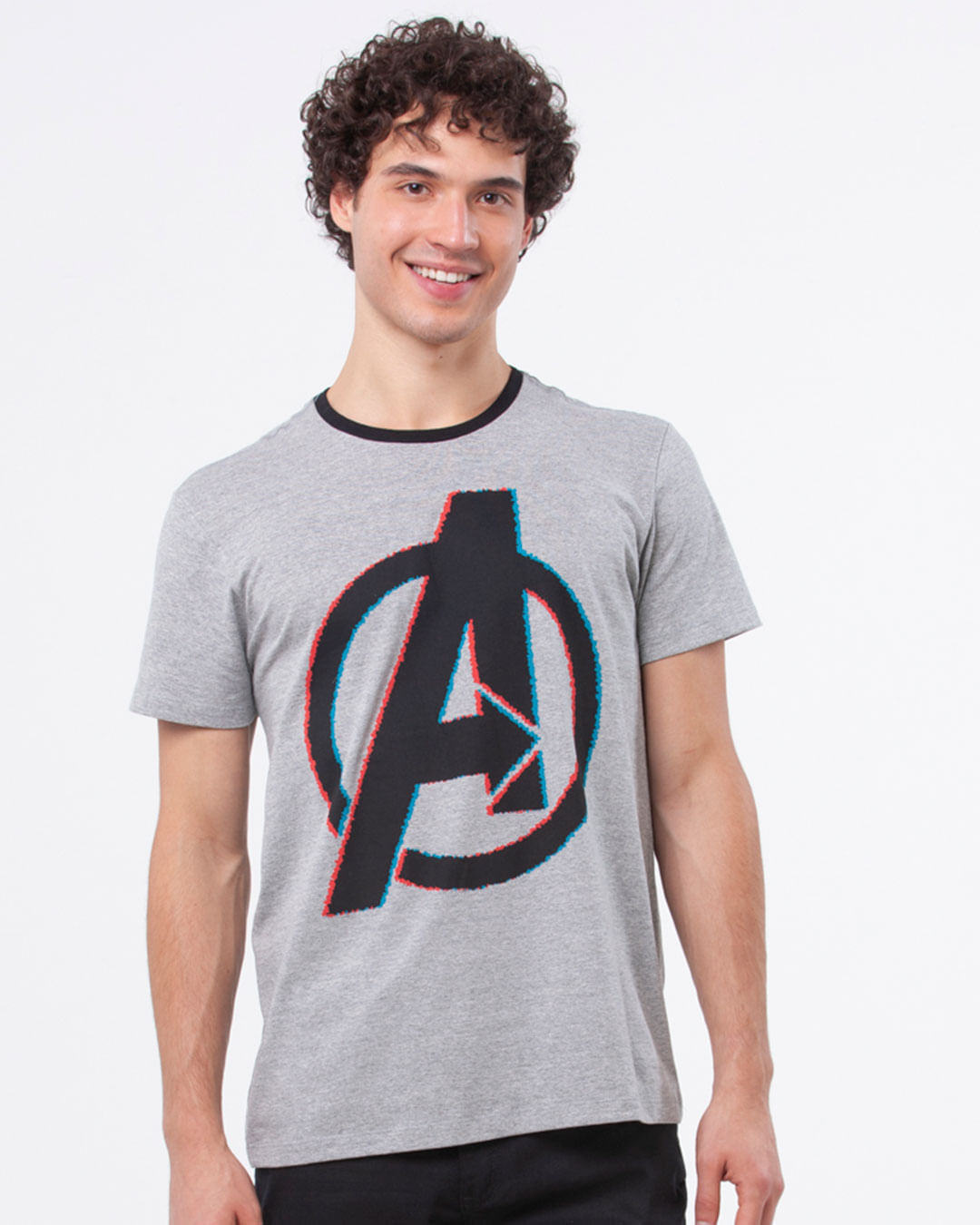 Camiseta-Masculina-Estampa-Vingadores-Marvel-Cinza