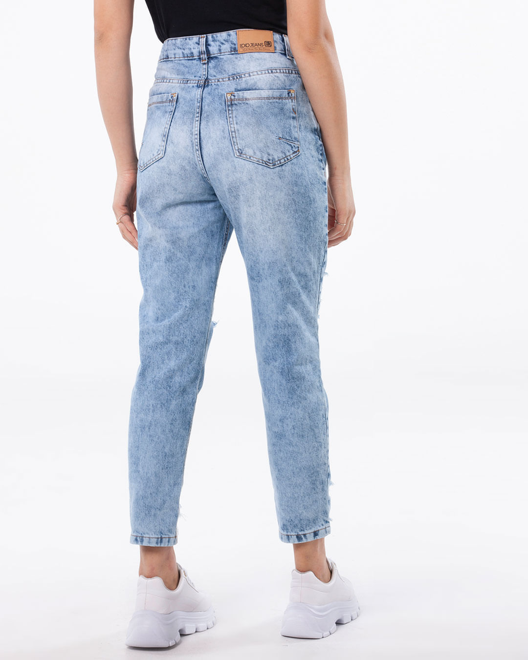 Calca-Jeans-Feminina-Estonada-Destroyed-Azul-Claro