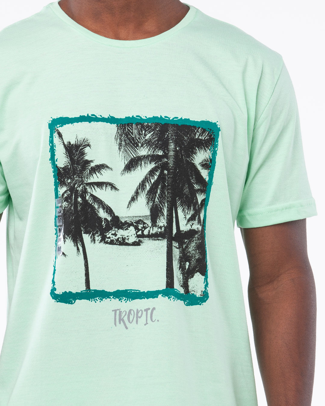 Camiseta-Masculina-Malha-Flame-Estampada-Tropico-Verde-Claro