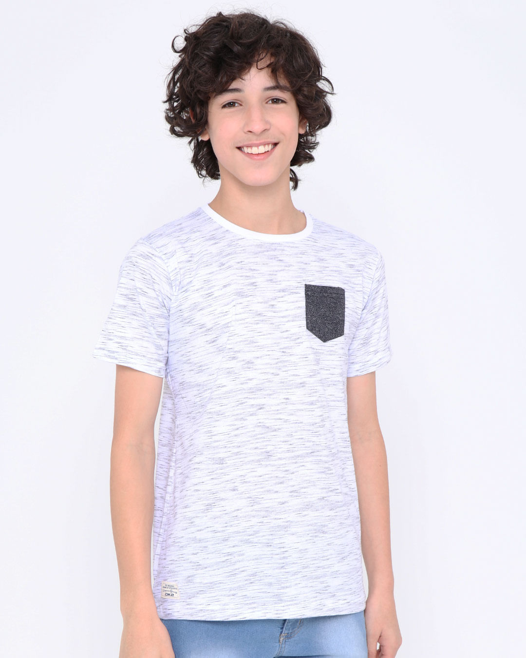 Camiseta-Juvenil-Flame-Bolso-Branca