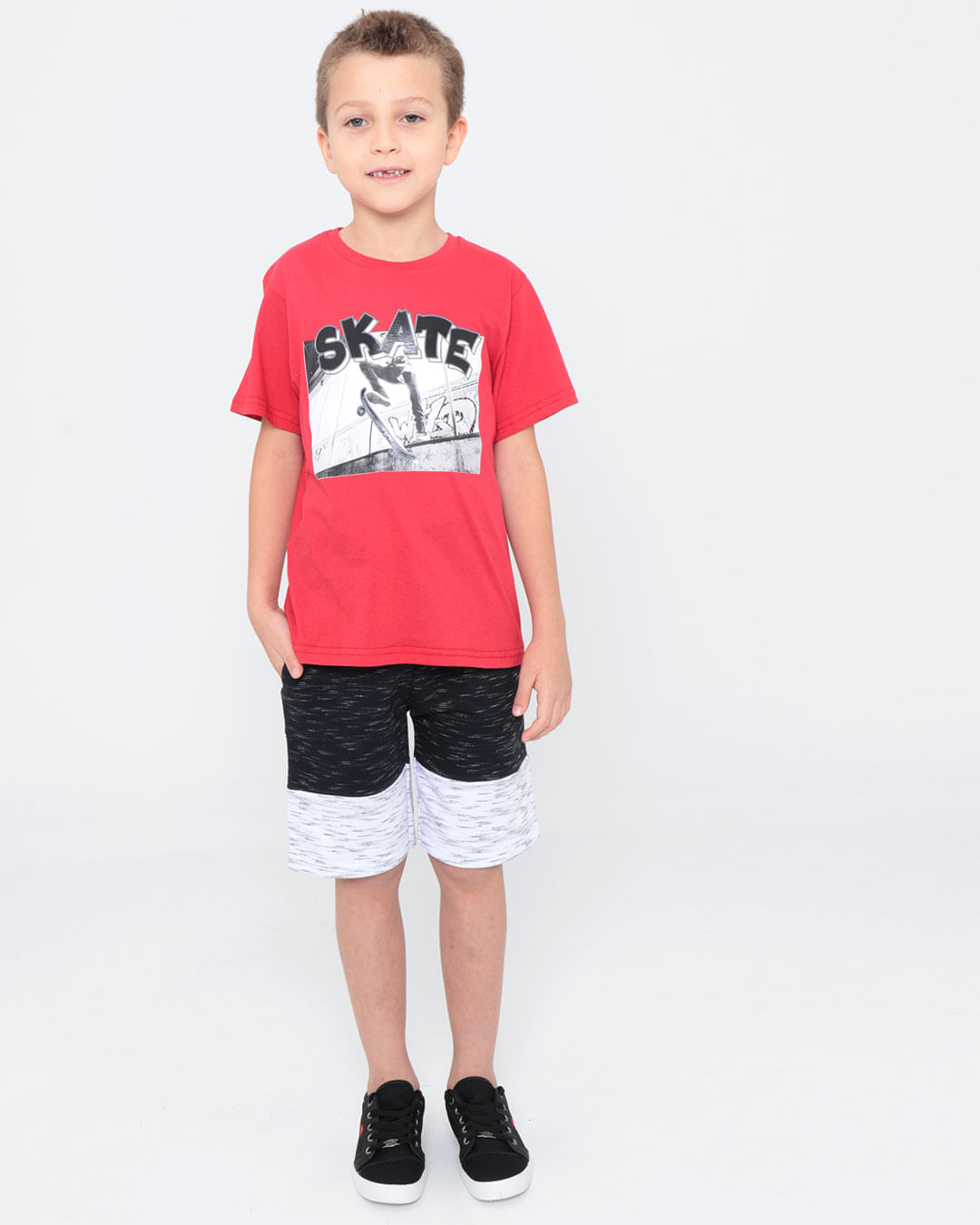 Camiseta-Infantil-Skate-Vermelha