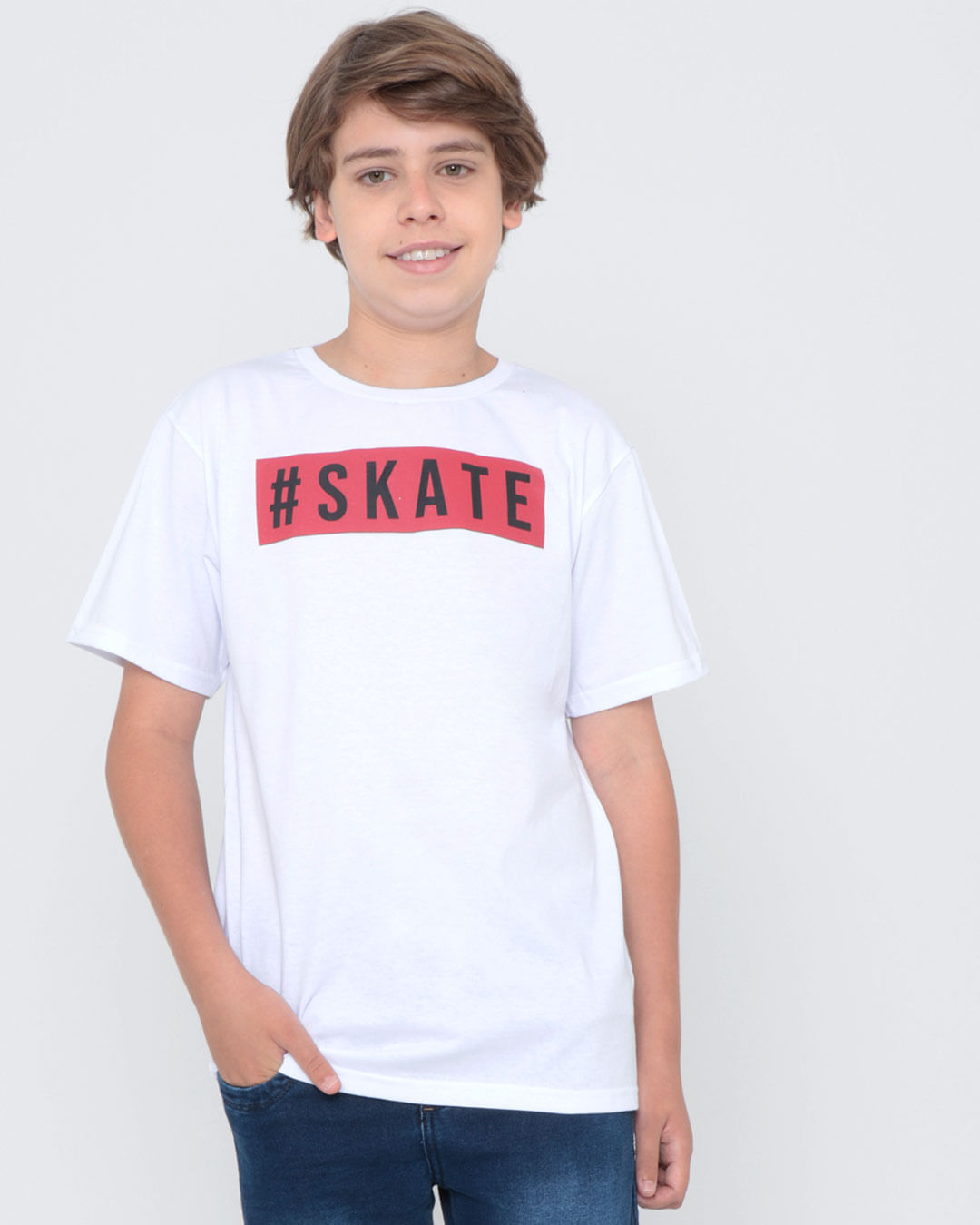 Camiseta-Juvenil-Skate-Branca