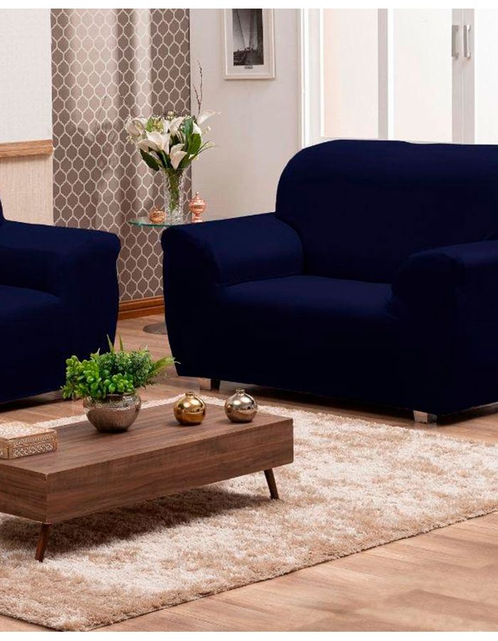 Kit-Capa-Para-Sofa-Ideal-Para-2-E-3-Lugares-Liso-King-Azul-Escuro