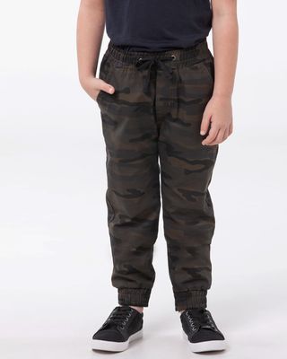 Calca-Infantil-Sarja-Jogger-Camuflada-Verde