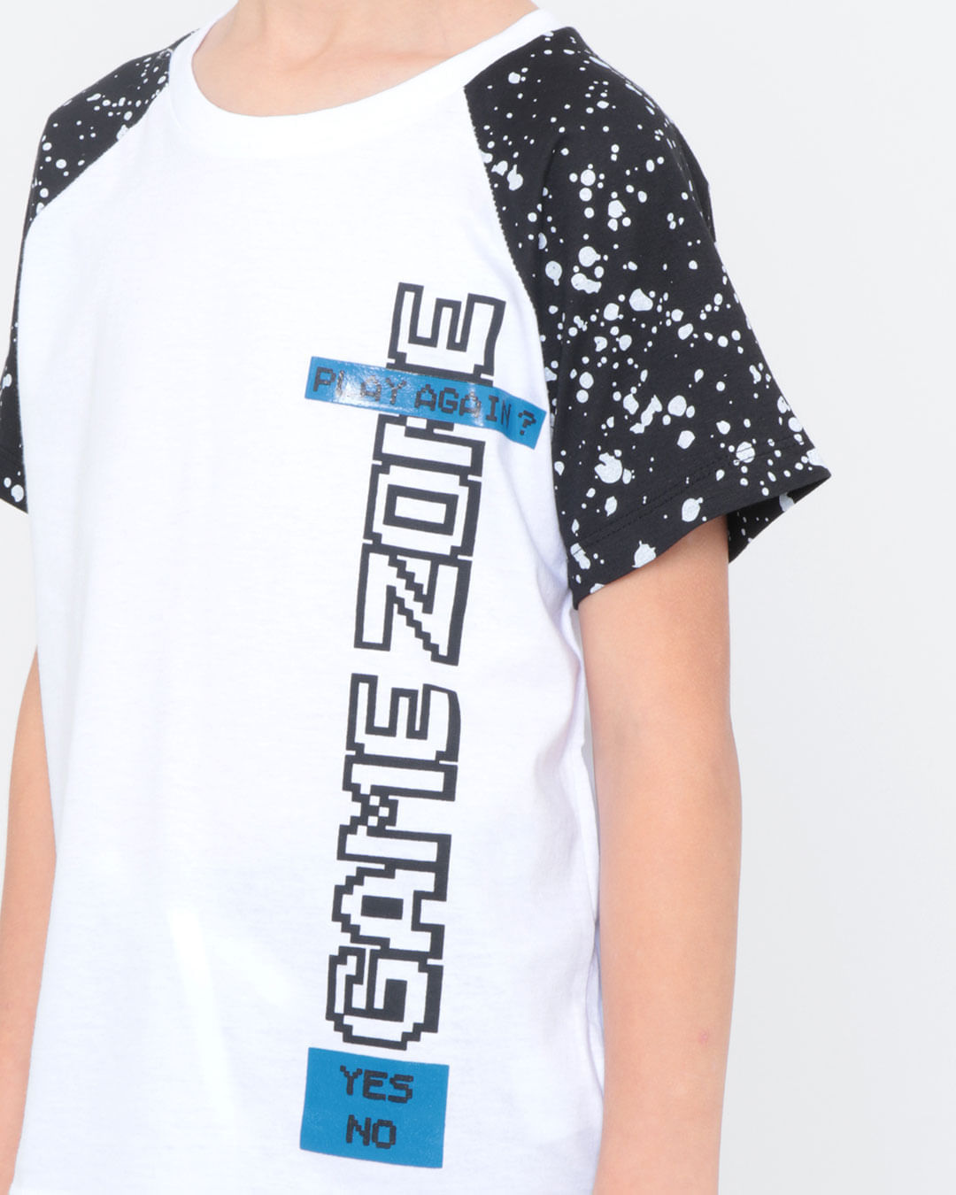 Camiseta-Infantil-Manga-Curta-Game-Zone-Branca