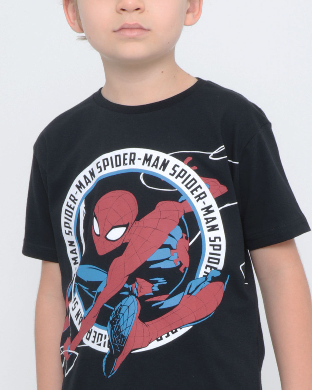 Camiseta-Infantil-Homem-Aranha-Marvel-Preta