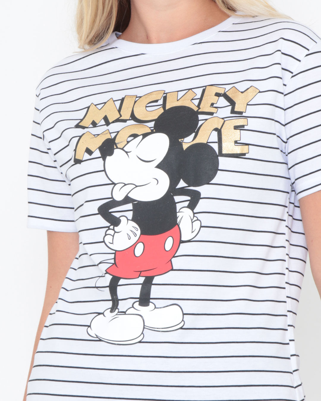 Camiseta-Over-Size-Listrada-Mickey-Disney-Branca