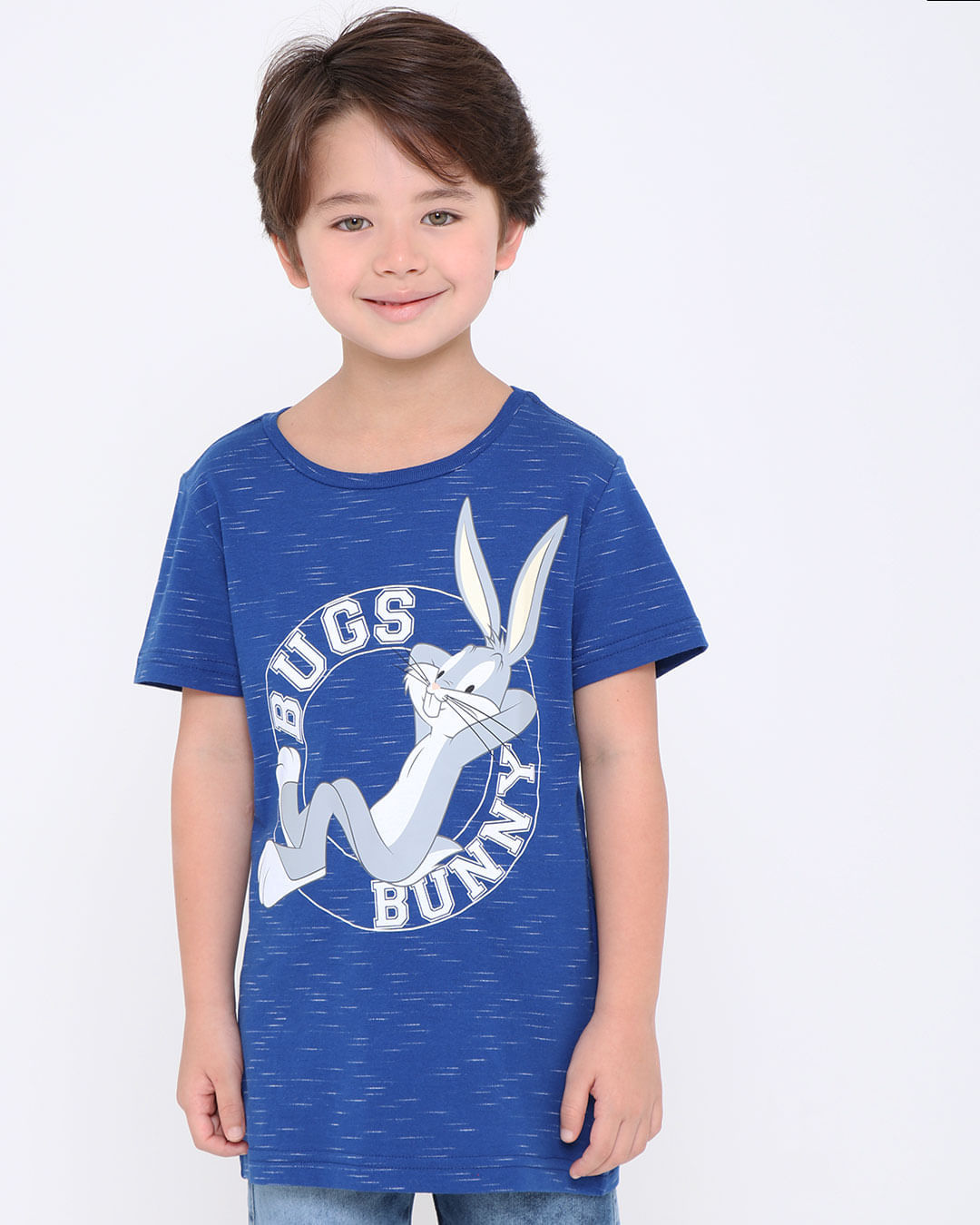 Camiseta-Infantil-Manga-Curta-Pernalonga-Looney-Tunes-Azul