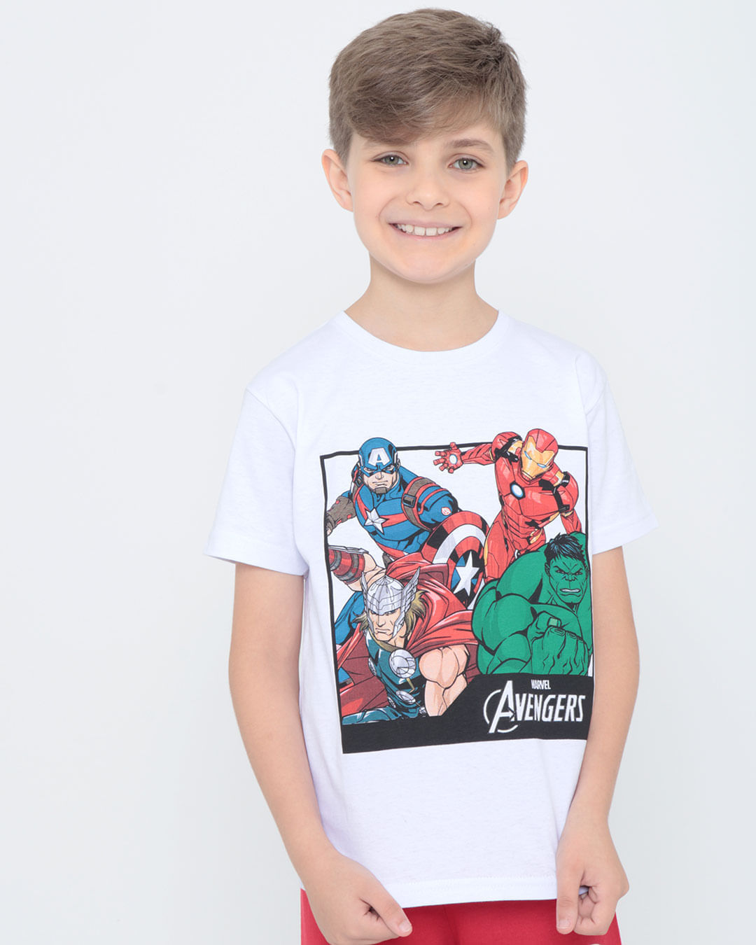 Camiseta-Infantil-Vingadores-Marvel-Branca