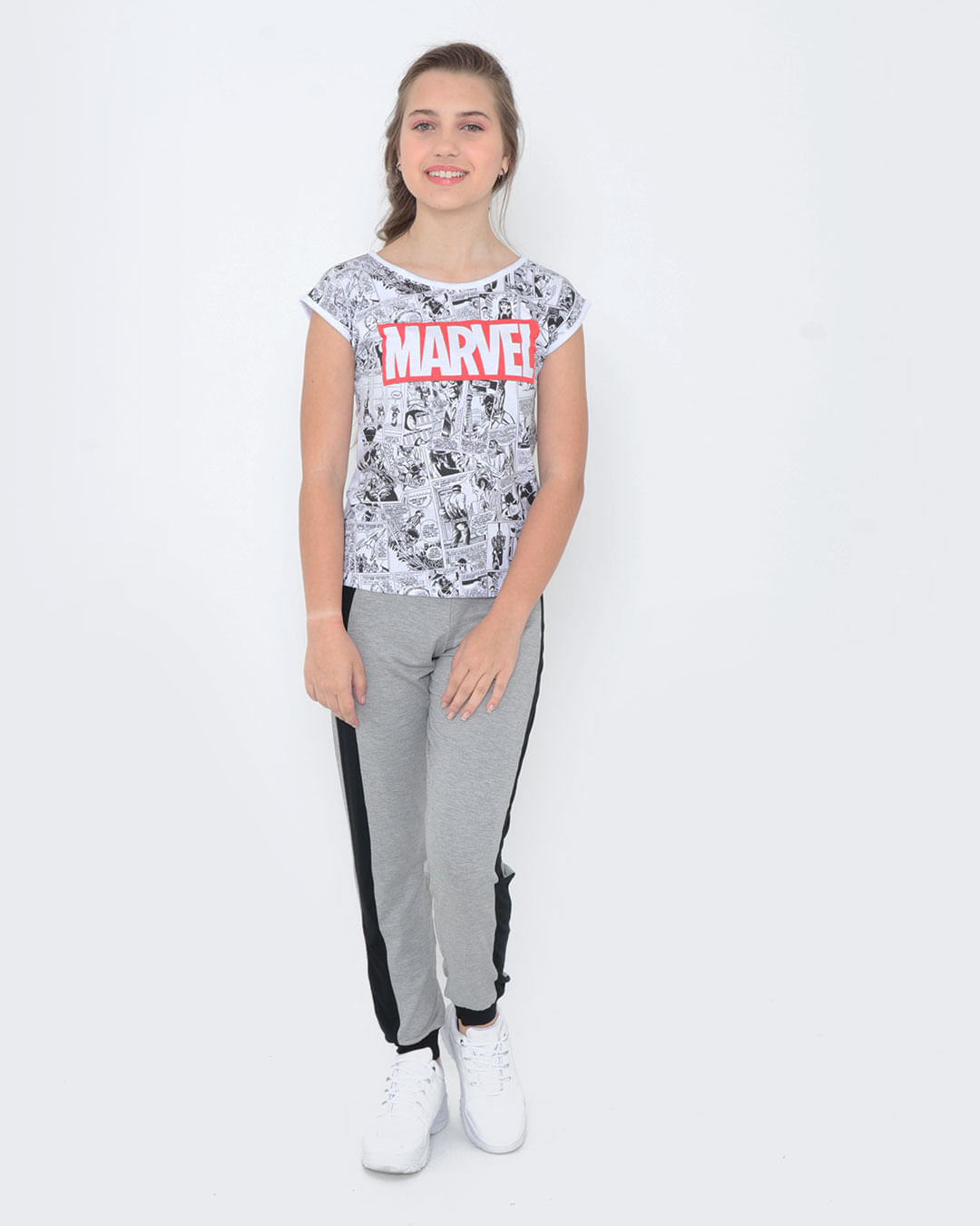 Camiseta-Juvenil-Quadrinhos-Marvel-Branca