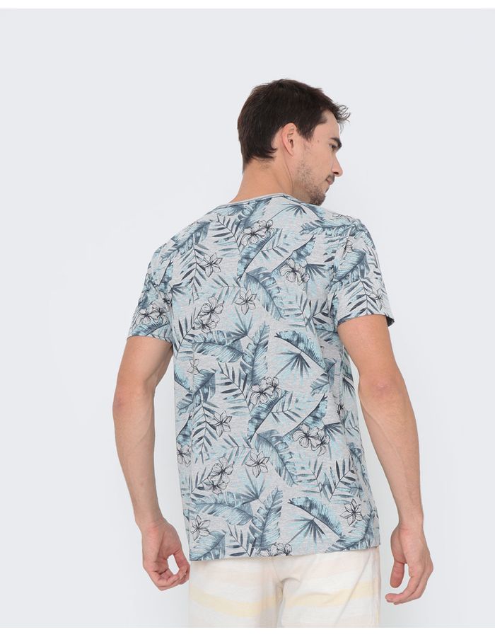 Camiseta-Estampa-Floral-Cinza