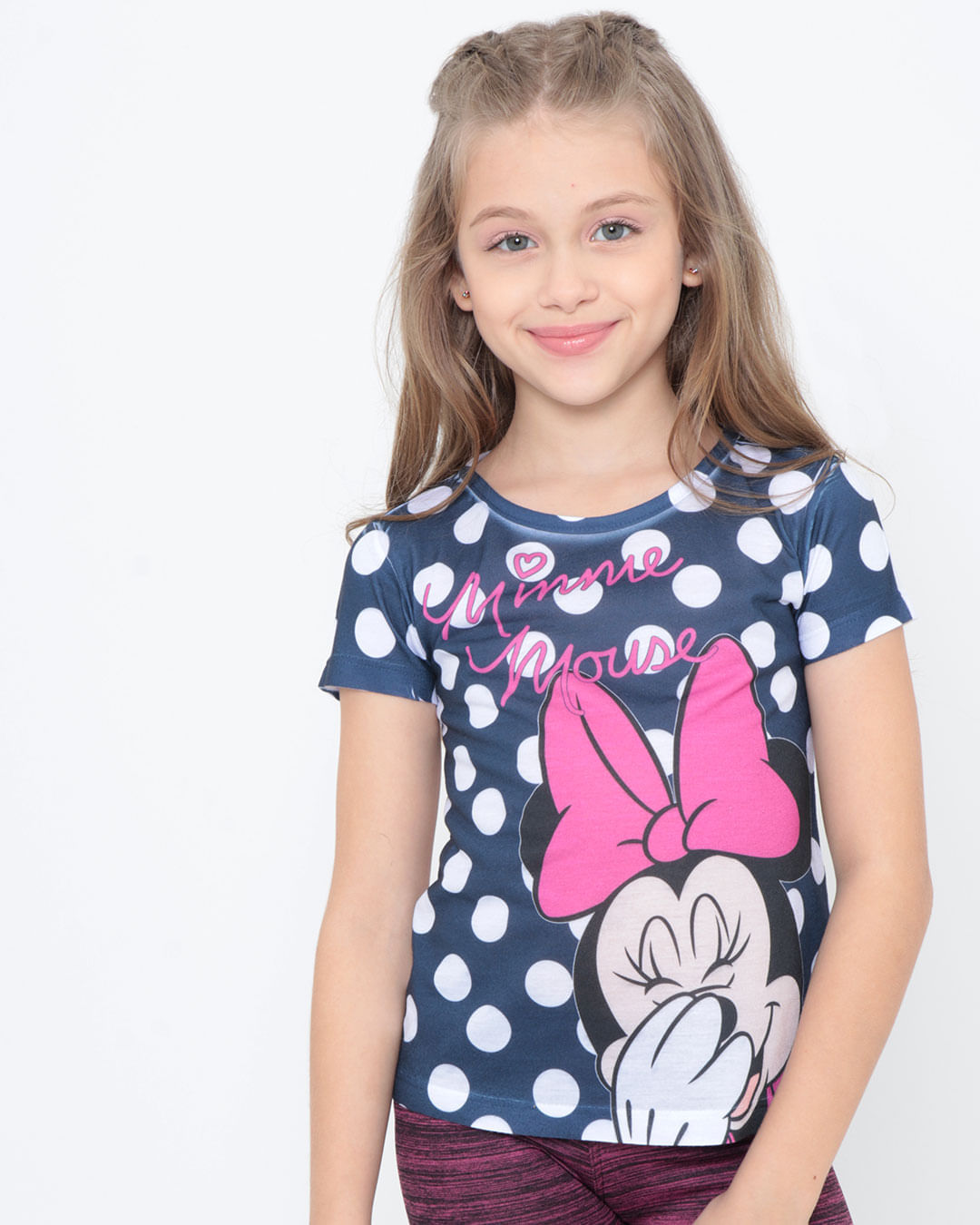 Blusa Juvenil Estampa Minnie Tiras Strappy Disney