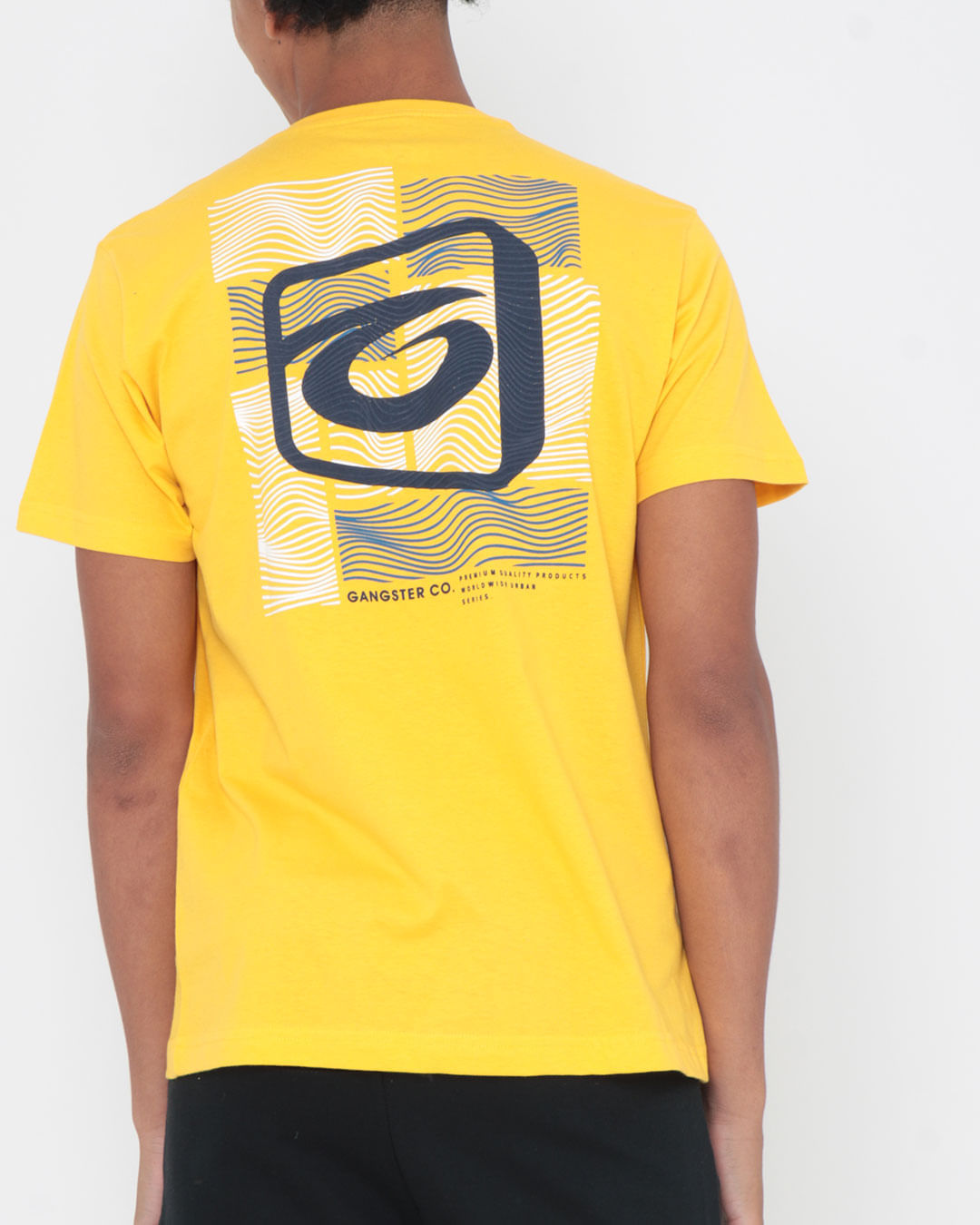 Camiseta-Estampada-Gangster-Amarela
