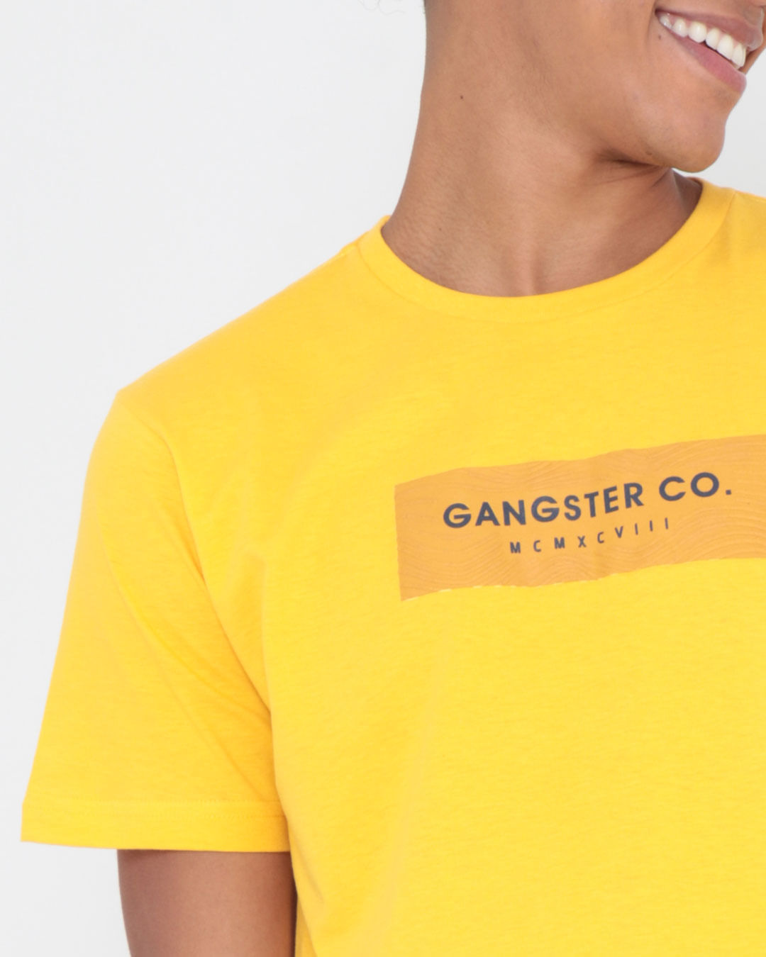 Camiseta-Estampada-Gangster-Amarela