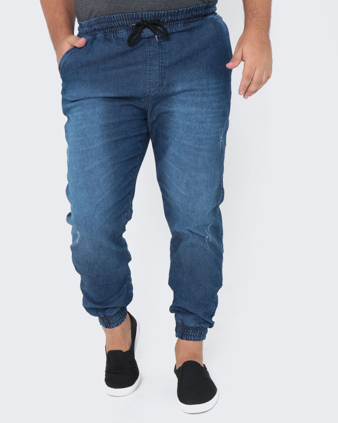 Calca-jeans-Masculina-Plus-Size-Jogger-Azul