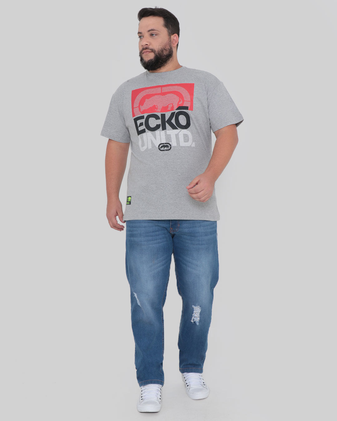 Camiseta-Ecko-Estampa-K644a-Plus-Ec---Cinza-Claro