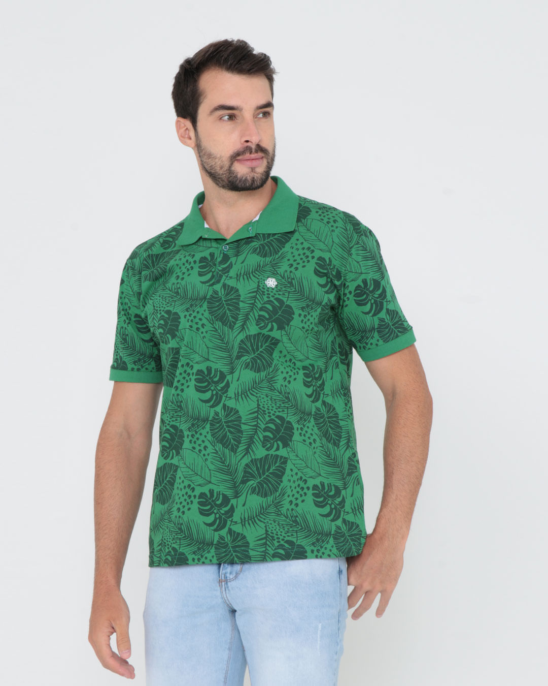 Polo-Ib-10437-Floral-Pgg---Verde-Floral