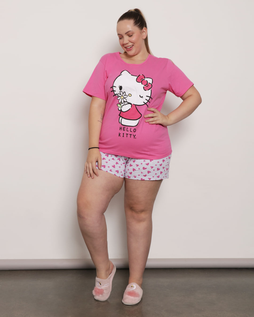 Short-Doll-Tg-Mc-Hello-Kitty-14b---Rosa-Escuro