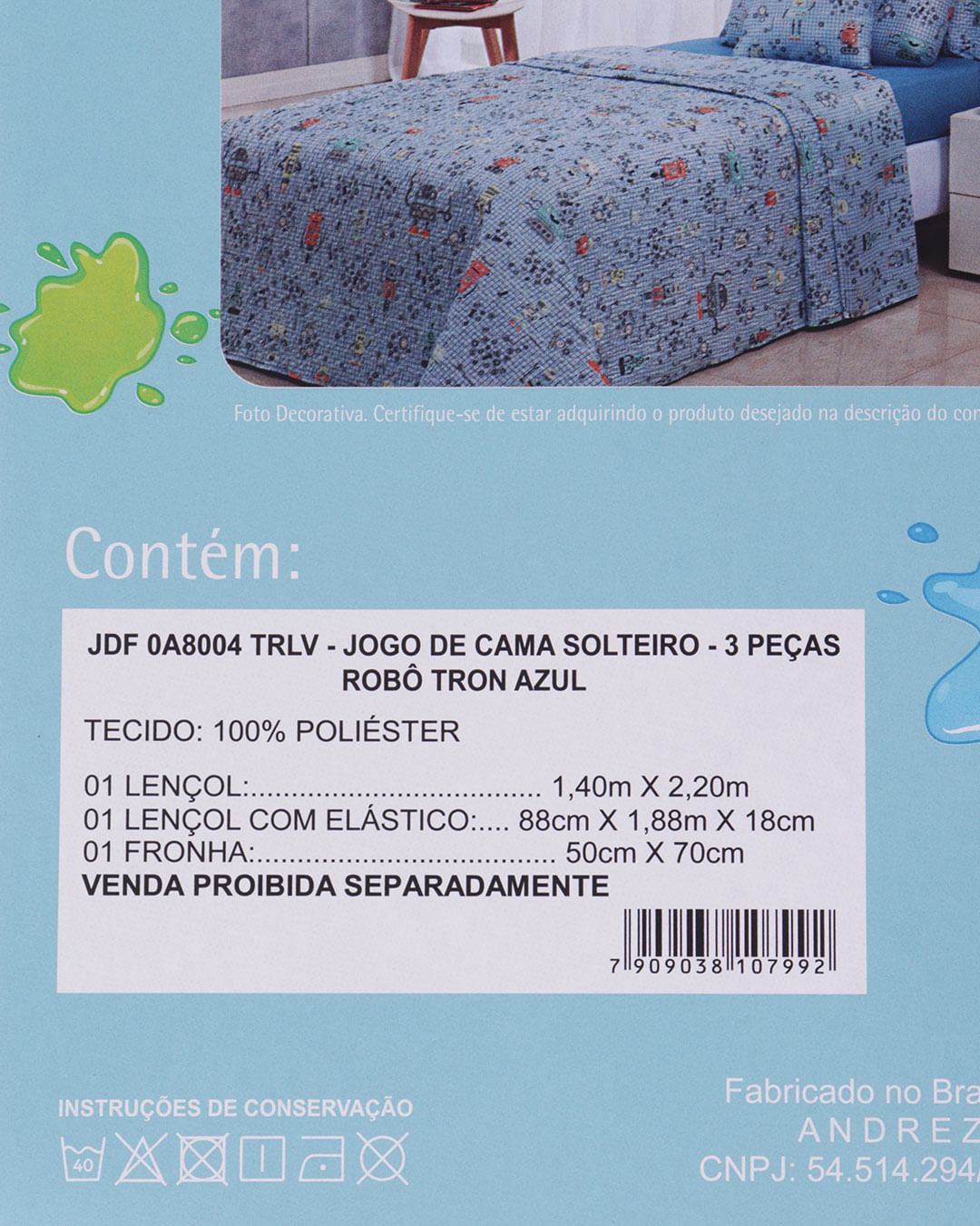 Jogo-de-Cama-Infantil-3-Pecas-Andreza-Robo-150-Fios-Azul