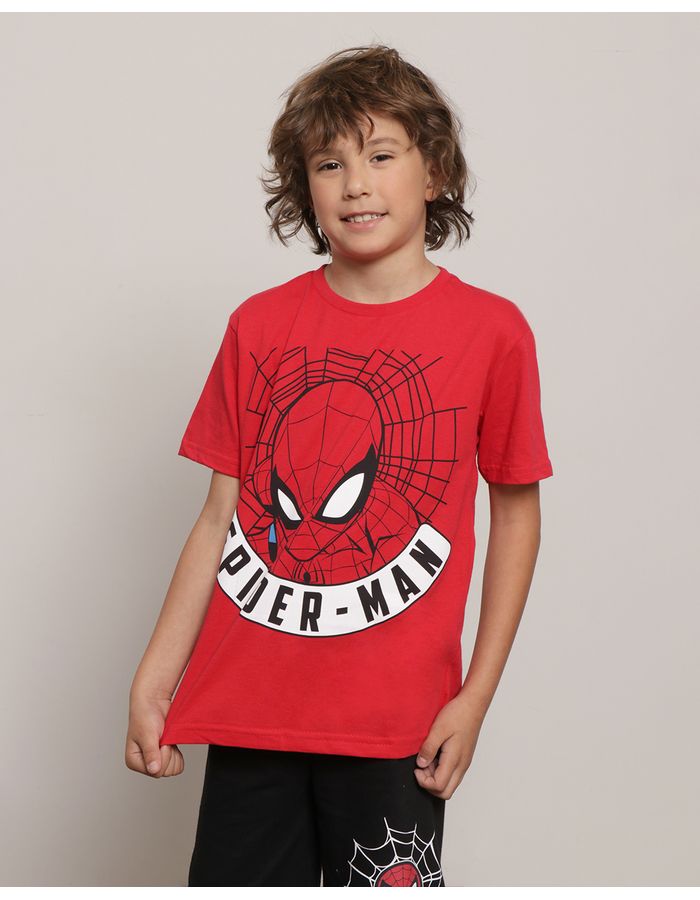 Camiseta-Infantil-Homem-Aranha-Marvel-Vermelha