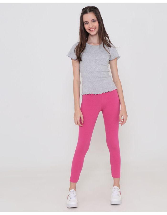 Calca-Legging-Juvenil-Basica-Lisa-Rosa