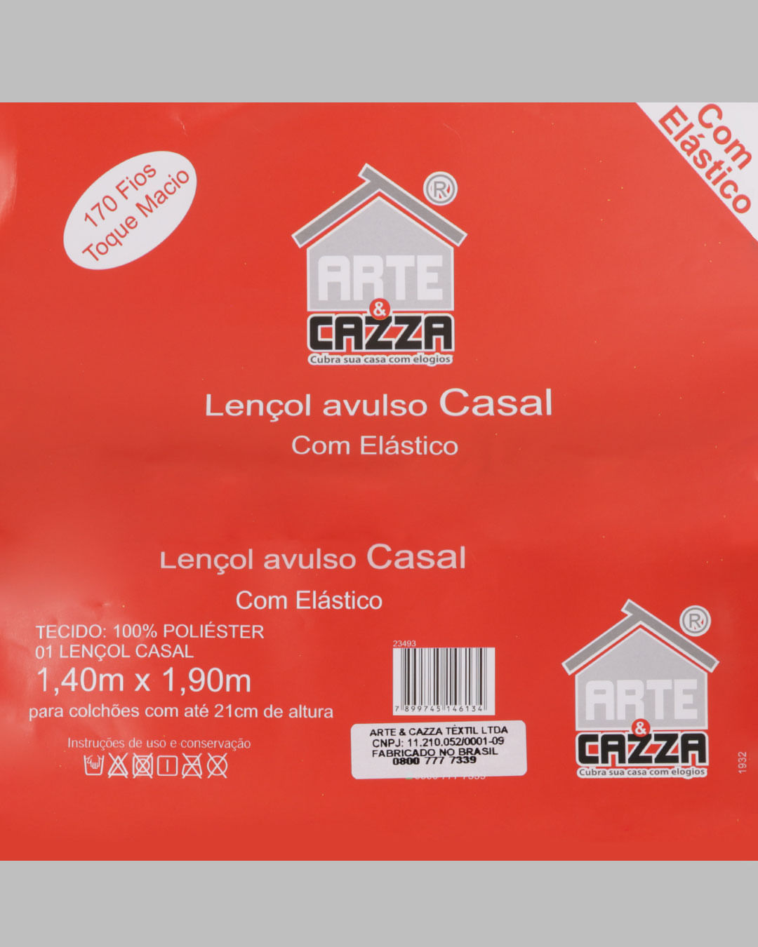 Lencol-Avulso-Casal-C-Elast-Imp---Bege-Geometrico