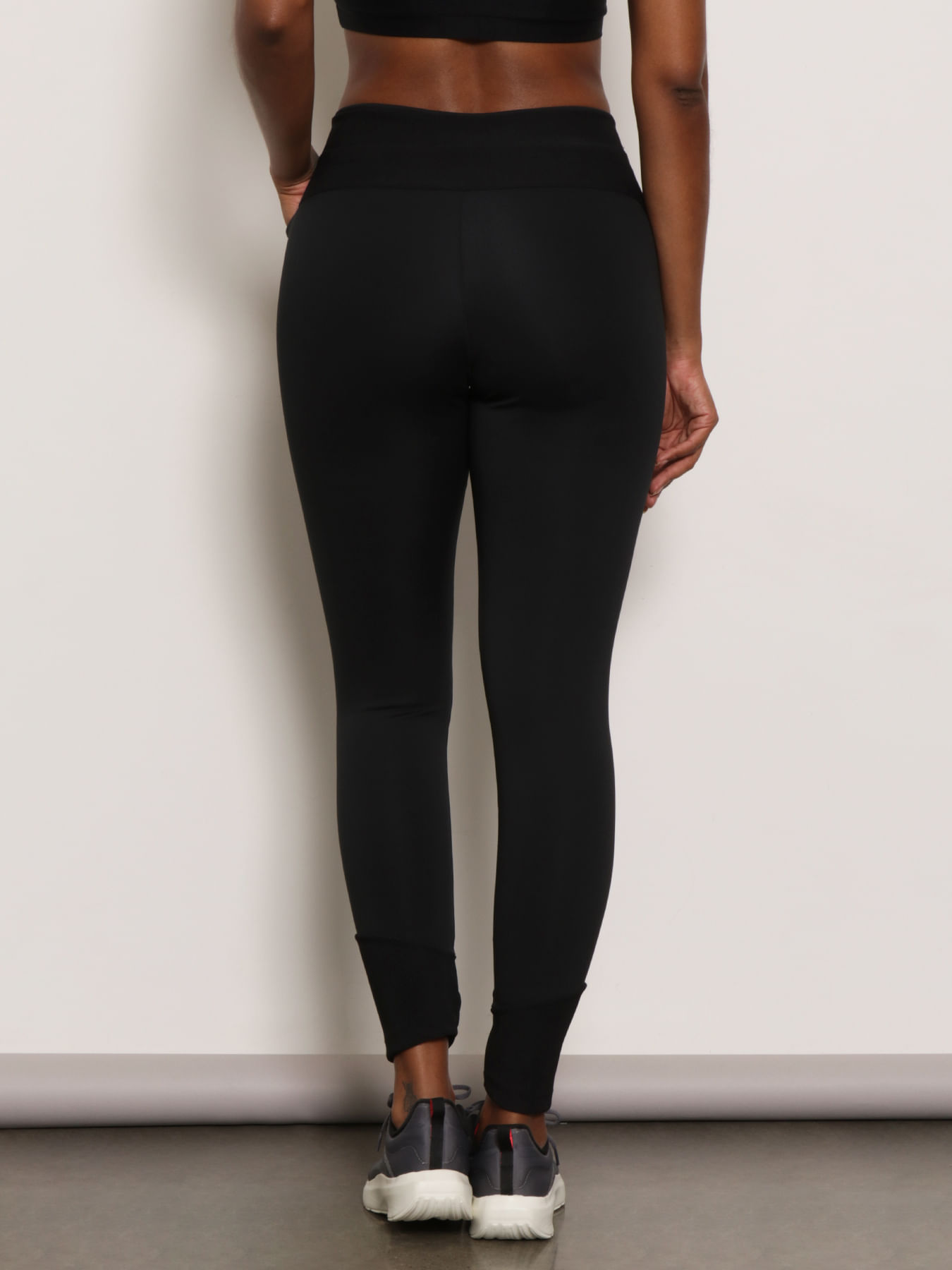 Calça Legging Feminina Com Elástico Preta