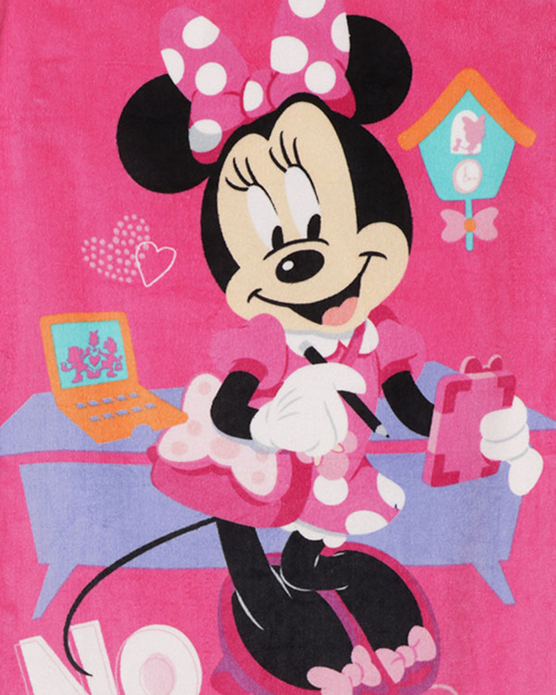 Toalha-Bh-Veludo-70x130-Minnie-Girl---Rosa-Medio