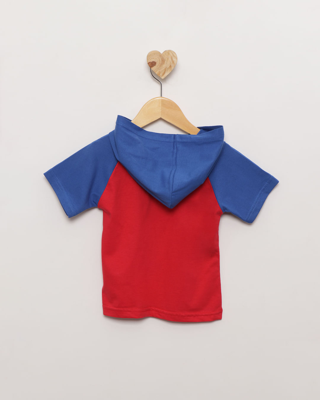 Camiseta-Bebe-Marvel-Manga-Curta-Homem-Aranha-Com-Capuz-Vermelho