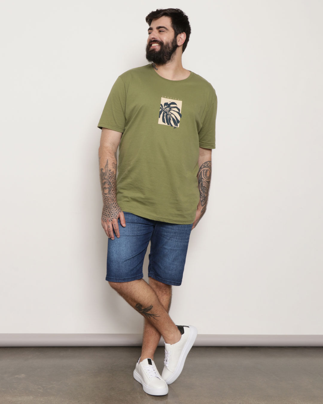 Camiseta-Tr018-Folhagem-Vde-Plus---Verde-Medio