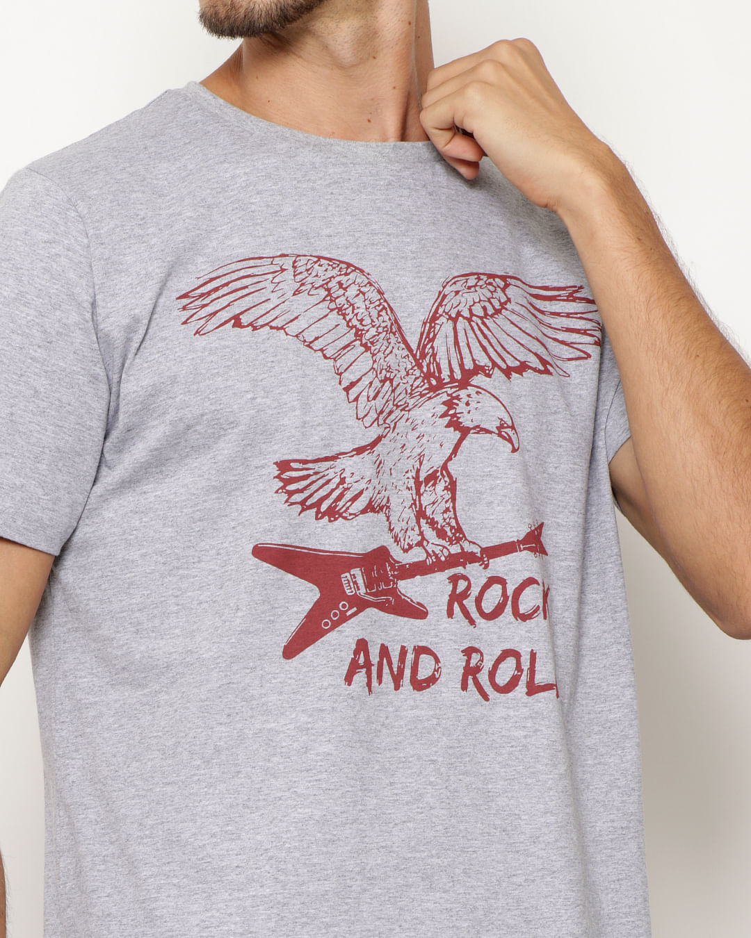 Camiseta-Rock-And-Roll-Mescla-Pgg---Mescla-Claro