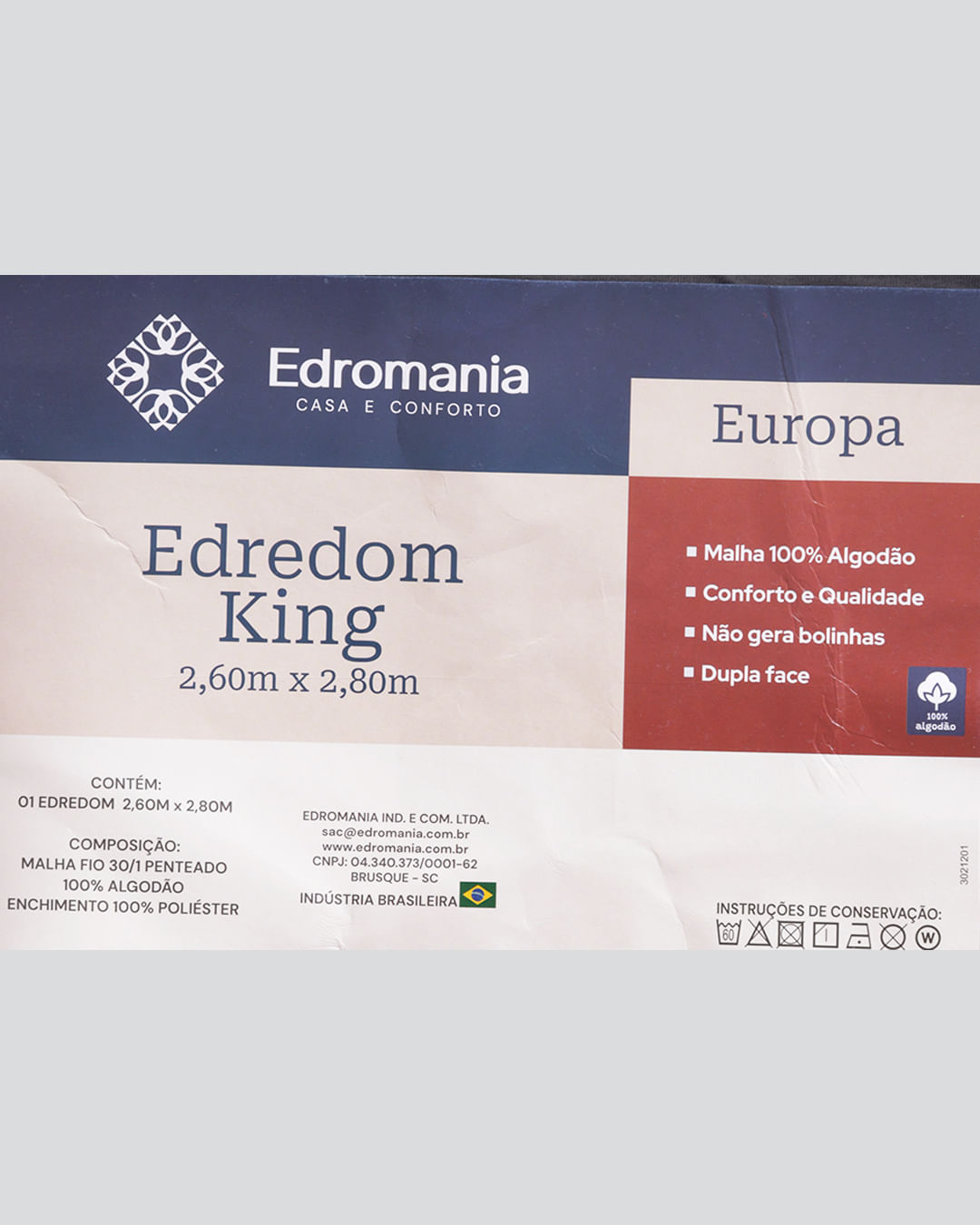 Edredom-King-Malha-Lisa---Cinza-Medio