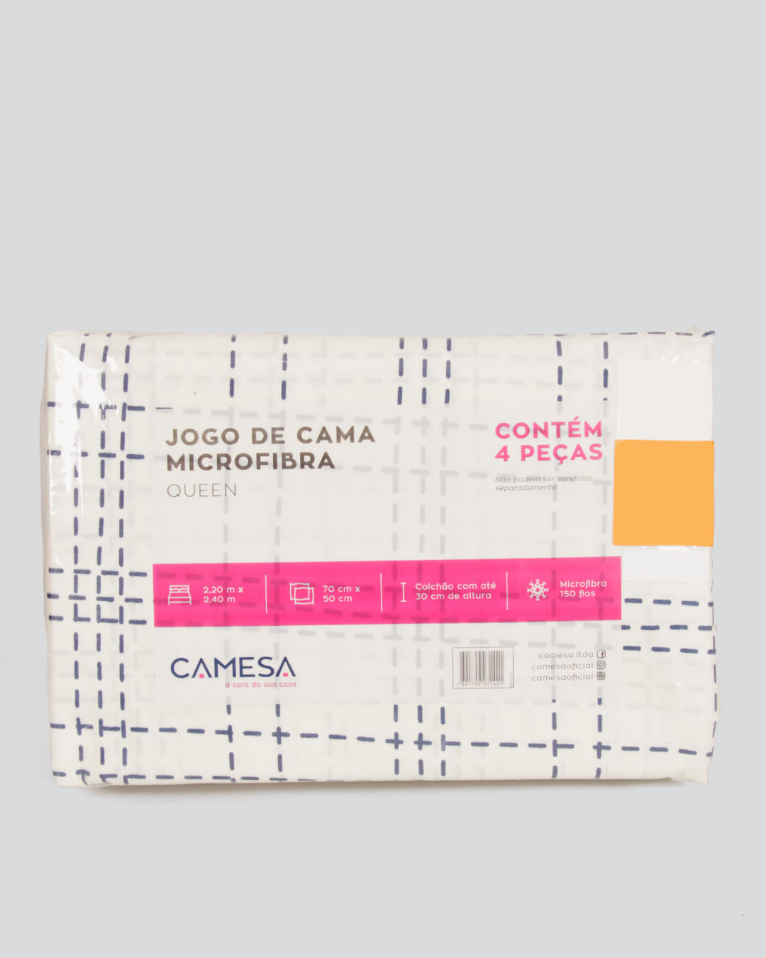 Jogo-De-Cama-Queen-Micro----4-Pecas---Off-White-Listrado