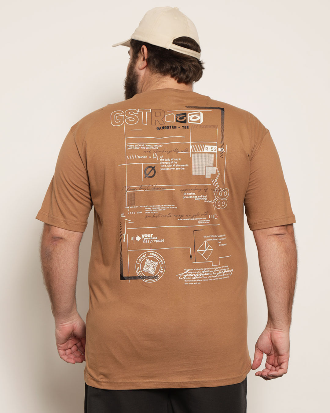 Camiseta-50011907-Gangster-Marrom-Plus---Marrom-Medio