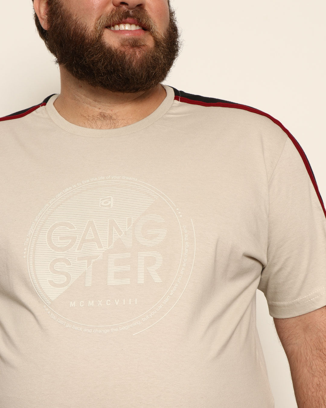 Camiseta-51180836-Gangster-Bege-Plus---Bege-Medio
