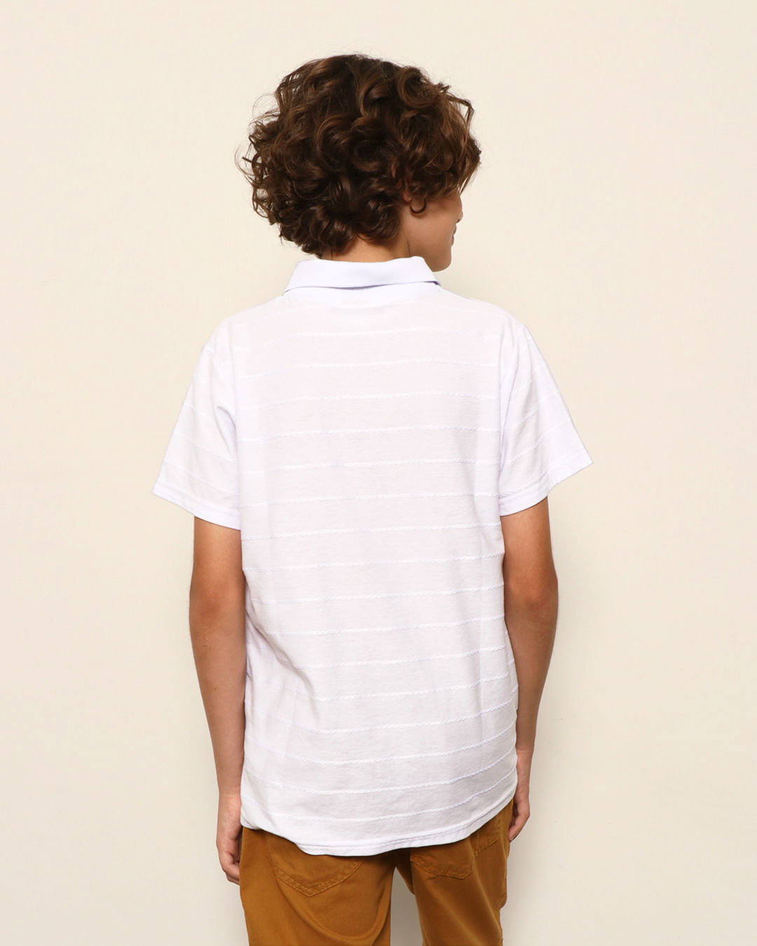 Camisa-Polo-Juvenil-Menino-Texturizada-Manga-Curta-Branca