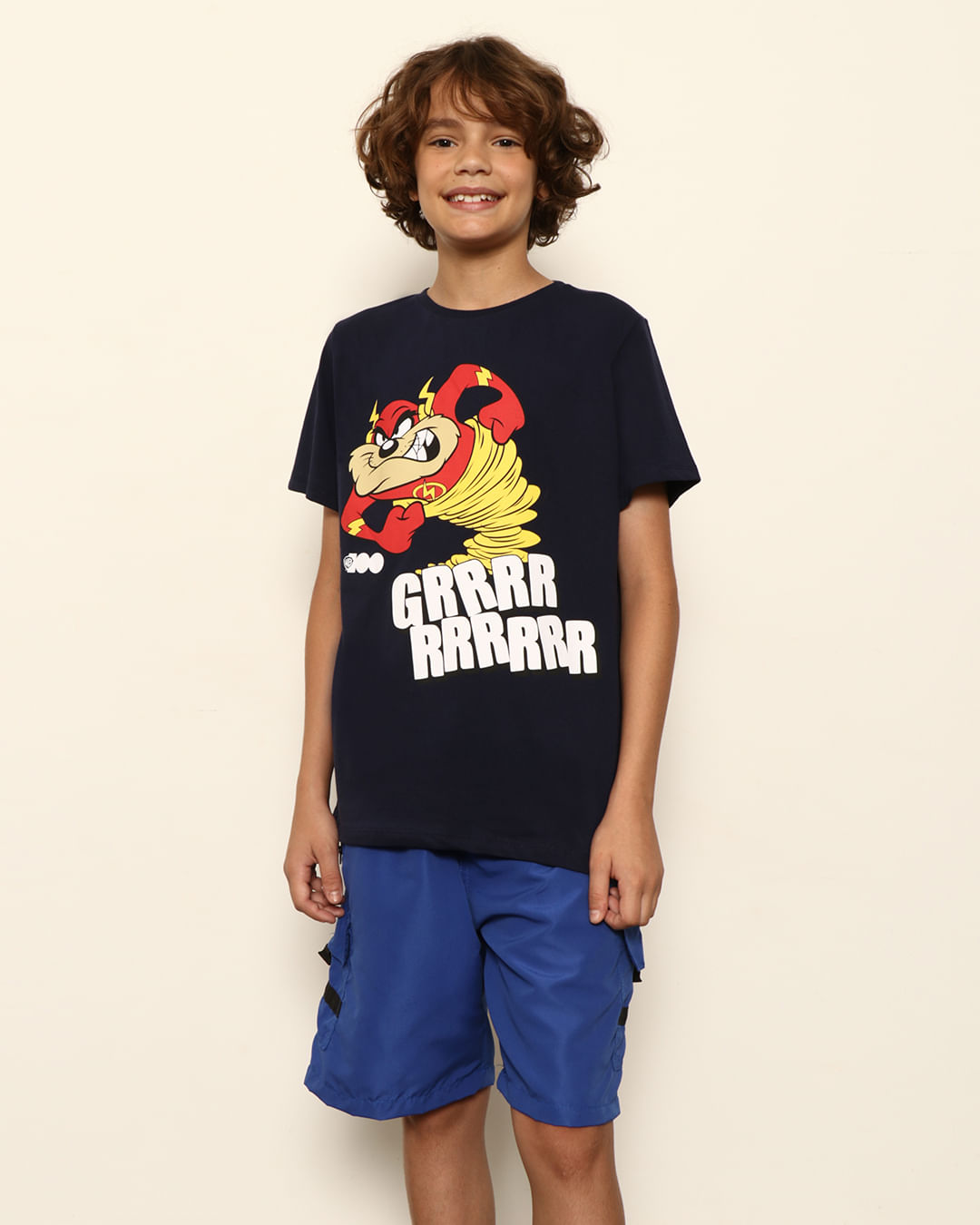 Camiseta-Juvenil-Menino-Warner-Bros-Taz-com-Estampa-Marinho