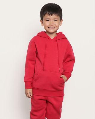 Blusao-Infantil-Moletom-Bolso-Canguru-Vermelho