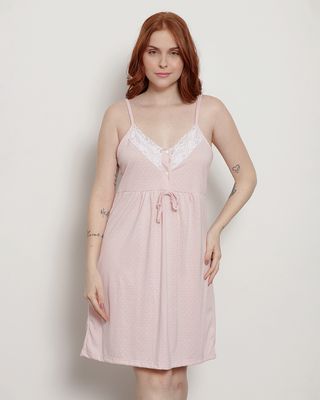 Camisola-Feminina-Amamentacao-Estampa-Poa-E-Renda-Rosa