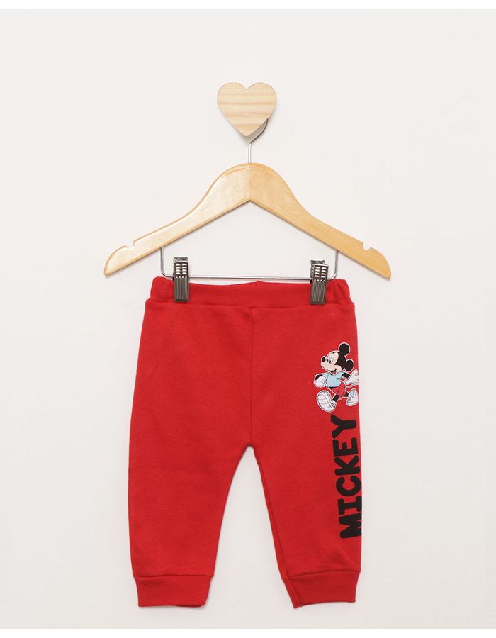 Calca-Moletom-Jogger-Bebe-Disney-Mickey-Vermelho