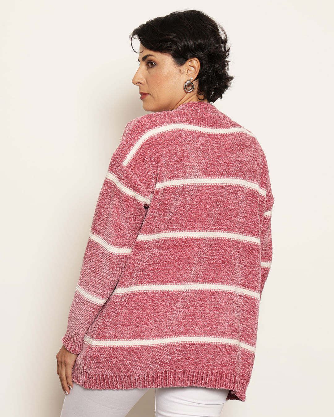 Cardigan-Chenille-260-Listrado---Rosa-Medio