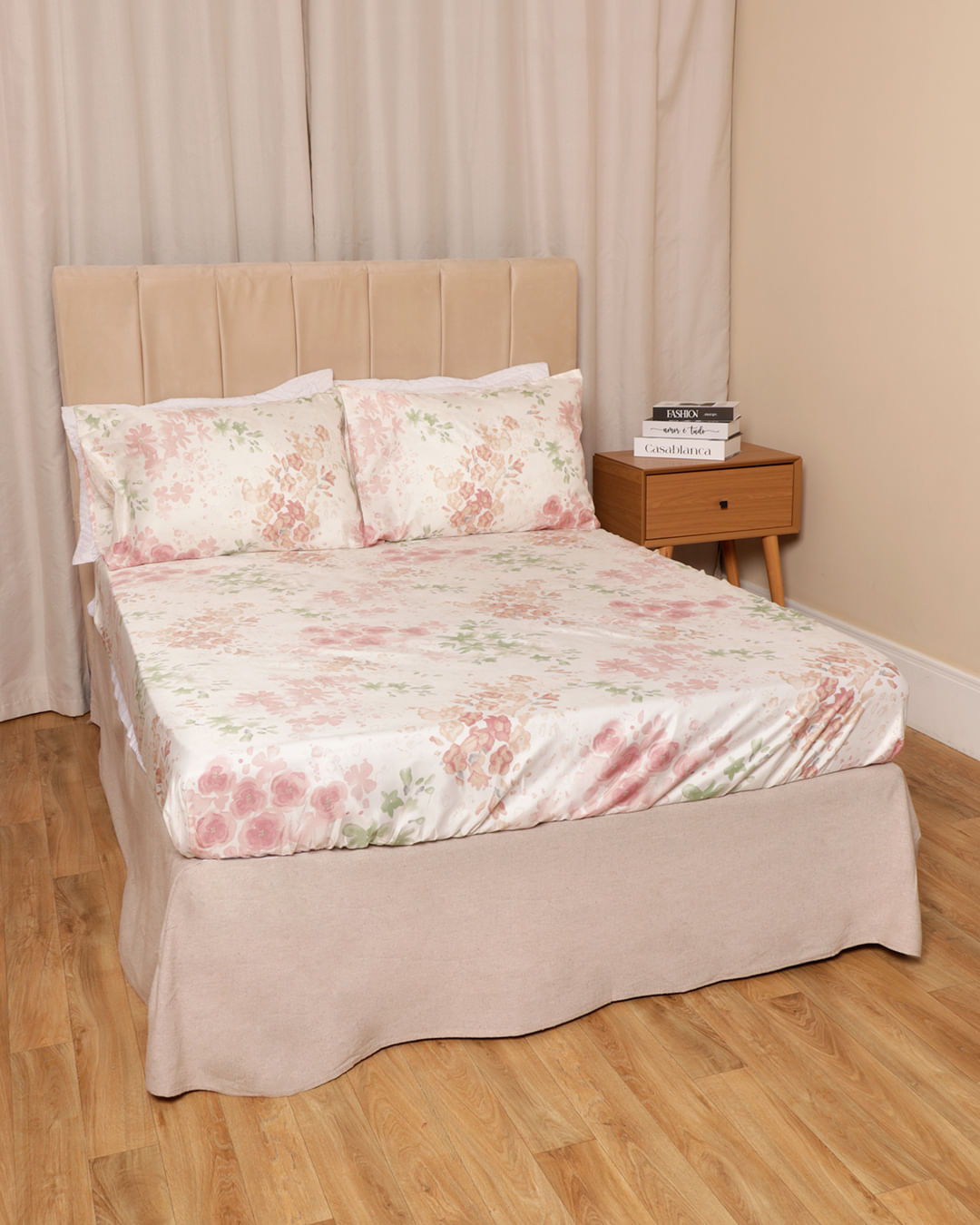 Jogo-De-Cama-Casal-Andreza-3-Pecas-Estampa-Floral-Branco